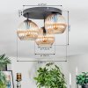 Koyoto Plafonnier, Boule lumineuse Ambre, 3 lumières