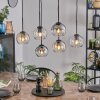 Koyoto Suspension, Boule lumineuse, Suspension Ambre, Clair, Fumé, 6 lumières