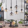 Koyoto Suspension, Boule lumineuse, Suspension Ambre, Clair, Fumé, 6 lumières