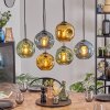 Ripoll Suspension, Boule lumineuse, Suspension Bleu, Or, Vert, 6 lumières