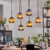 Koyoto Suspension, Boule lumineuse, Suspension Bleu, Or, Cuivré, 6 lumières