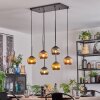 Koyoto Suspension, Boule lumineuse, Suspension Bleu, Or, Cuivré, 6 lumières