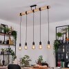 Soungou Suspension, Suspension Écru, Noir, 5 lumières
