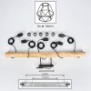 Yaak Suspension, Suspension Écru, Noir, 5 lumières