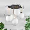 Gastor Plafonnier, Boule lumineuse Or, Noir, 5 lumières