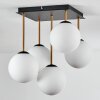 Gastor Plafonnier, Boule lumineuse Or, Noir, 5 lumières