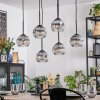 Ripoll Suspension, Boule lumineuse, Suspension Clair, Fumé, 6 lumières