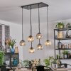 Ripoll Suspension, Boule lumineuse, Suspension Ambre, Clair, Fumé, 6 lumières
