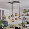 Ripoll Suspension, Boule lumineuse, Suspension Bleu, Or, Vert, 6 lumières