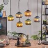 Koyoto Suspension, Boule lumineuse, Suspension Bleu, Or, Vert, Cuivré, 6 lumières
