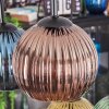 Koyoto Suspension, Boule lumineuse, Suspension Bleu, Or, Vert, Cuivré, 6 lumières