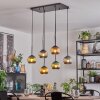 Koyoto Suspension, Boule lumineuse, Suspension Bleu, Or, Vert, Cuivré, 6 lumières