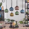 Koyoto Suspension, Boule lumineuse, Suspension Bleu, Or, Vert, Cuivré, 6 lumières