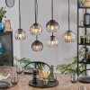 Koyoto Suspension, Boule lumineuse, Suspension Ambre, Clair, Fumé, 6 lumières