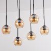 Koyoto Suspension, Boule lumineuse, Suspension Ambre, 6 lumières