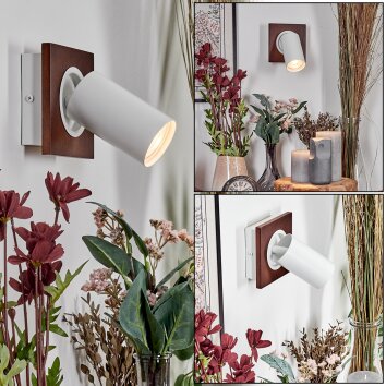 Dalan Applique murale, Spot mural LED Écru, Blanc, 1 lumière