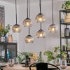 Koyoto Suspension, Boule lumineuse, Suspension Clair, Fumé, 6 lumières