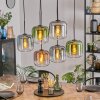 Lauden Suspension, Suspension Bleu, Vert, Clair, Cuivré, Fumé, 6 lumières