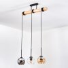 Koyoto Suspension, Boule lumineuse, Suspension Écru, Noir, 3 lumières