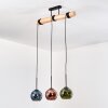 Koyoto Suspension, Boule lumineuse, Suspension Écru, Noir, 3 lumières
