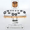 Cando Suspension, Suspension Écru, Noir, 4 lumières