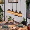 Ramila Suspension, Suspension Écru, Noir, 4 lumières