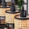 Ramila Suspension, Suspension Écru, Noir, 4 lumières