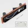 Dalan Plafonnier, Spot de plafond LED Écru, Noir, 3 lumières