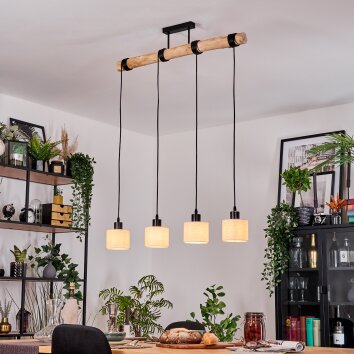 Bassagoda Suspension, Suspension Écru, Noir, 4 lumières Bassagoda Suspension, Suspension Écru, Noir, 4 lumières