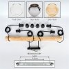 Koyoto Suspension, Boule lumineuse, Suspension Écru, Noir, 4 lumières