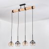 Koyoto Suspension, Boule lumineuse, Suspension Écru, Noir, 4 lumières