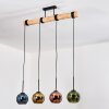 Koyoto Suspension, Boule lumineuse, Suspension Écru, Noir, 4 lumières