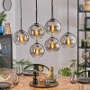 Koyoto Suspension, Boule lumineuse, Suspension Chrome, Clair, Fumé, 6 lumières