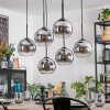 Koyoto Suspension, Boule lumineuse, Suspension Chrome, Clair, Fumé, 6 lumières