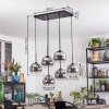Koyoto Suspension, Boule lumineuse, Suspension Chrome, Clair, Fumé, 6 lumières