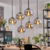 Koyoto Suspension, Boule lumineuse, Suspension Chrome, Clair, Fumé, 6 lumières