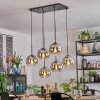 Koyoto Suspension, Boule lumineuse, Suspension Chrome, Clair, Fumé, 6 lumières