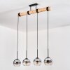 Koyoto Suspension, Boule lumineuse, Suspension Écru, Noir, 4 lumières