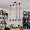 Koyoto Suspension, Boule lumineuse, Suspension Écru, Noir, 4 lumières