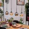 Koyoto Suspension, Boule lumineuse, Suspension Écru, Noir, 4 lumières