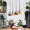 Koyoto Suspension, Boule lumineuse, Suspension Écru, Noir, 4 lumières