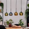 Koyoto Suspension, Boule lumineuse, Suspension Écru, Noir, 4 lumières