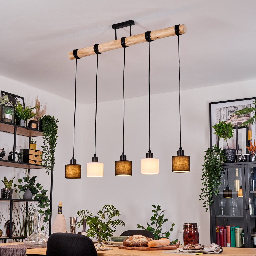 Bassagoda Suspension, Suspension Écru, Noir, 5 lumières main product photo