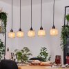 Sabadim Suspension, Suspension Écru, Noir, 5 lumières