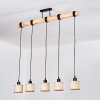Sabadim Suspension, Suspension Écru, Noir, 5 lumières