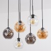 Ripoll Suspension, Boule lumineuse, Suspension Ambre, Clair, Fumé, 6 lumières