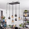 Ripoll Suspension, Boule lumineuse, Suspension Ambre, Fumé, 6 lumières