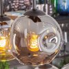 Ripoll Suspension, Boule lumineuse, Suspension Ambre, Fumé, 6 lumières