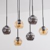 Ripoll Suspension, Boule lumineuse, Suspension Ambre, Fumé, 6 lumières