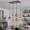 Ripoll Suspension, Boule lumineuse, Suspension Ambre, Fumé, 6 lumières